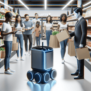 롯데아울렛 자율주행 로봇 배송 서비스 시연