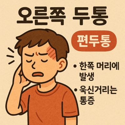 오른쪽 두통 편두통 특징과 구분법