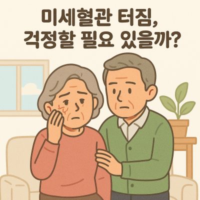 미세혈관 터짐, 걱정할 필요 있을까? 1 눈가나 피부에 미세혈관 터짐 증상이 나타난 사람의 클로즈업 이미지