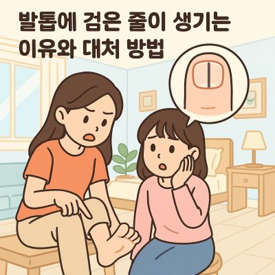 발톱에 검은 줄이 생기는 이유와 대처 방법 1 발톱에 검은 줄 썸네일