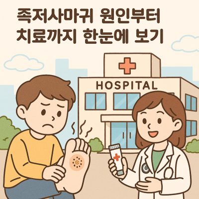 족저사마귀의 원인과 치료 과정을 한눈에 정리한 건강 정보 이미지