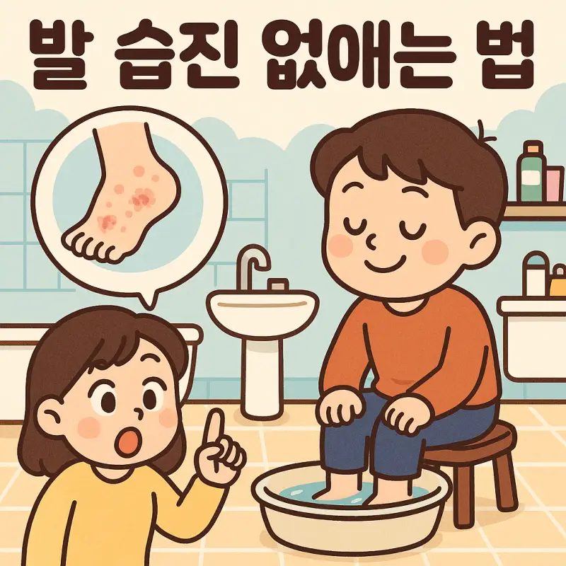 발 습진 없애는 법을 소개하는 건강 정보 썸네일 이미지