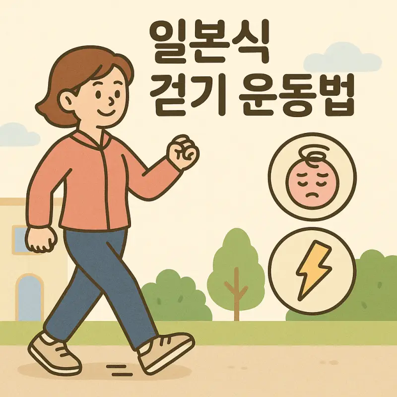 일본식 걷기 운동법을 소개하는 건강 운동 가이드 썸네일