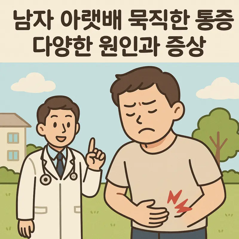 남자 아랫배 묵직한 통증 원인부터 해결법까지 완벽 정리 1 남자 아랫배 묵직한 통증의 다양한 원인과 증상을 설명하는 의료 정보 썸네일