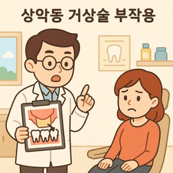 상악동 거상술 부작용을 설명하는 치과 시술 관련 이미지