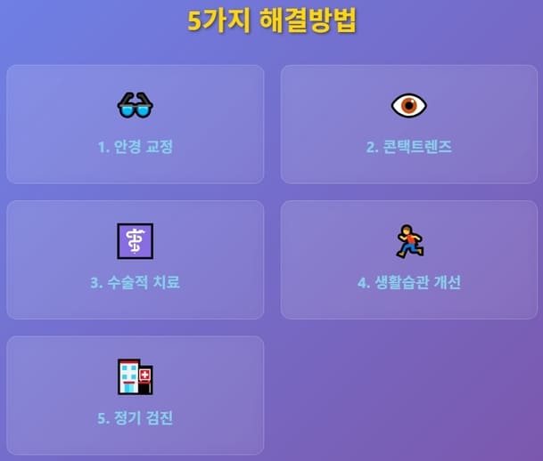 양쪽 눈 시력 다르면 알아야 할 원인과 해결방법 5가지 4 시력 관리 방법 5가지 1
