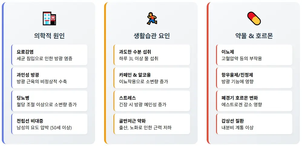 오줌이 자주 마려운 증상 치료법 6가지 완전 정복 2 오줌이 자주 마려운 증상의 주요 원인 정리