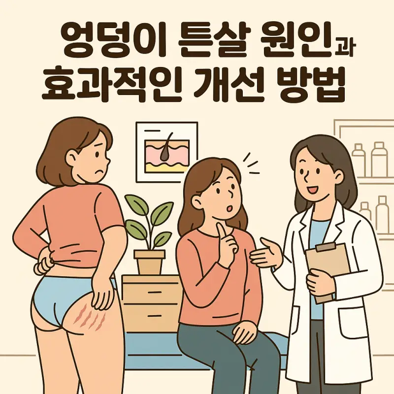 엉덩이 튼살 원인과 효과적인 개선 방법을 안내하는 피부 관리 정보 썸네일