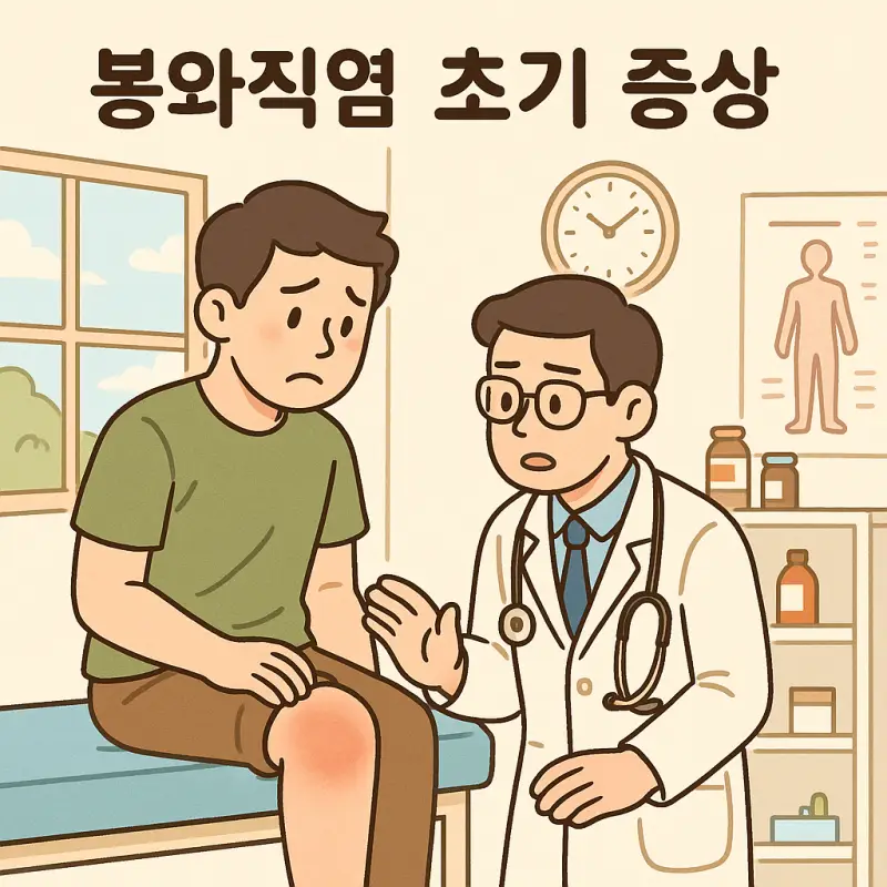 봉와직염 초기 증상 5가지와 대처방법 1 봉와직염 초기 증상으로 나타나는 피부 발적과 부종을 보여주는 의료 정보 썸네일