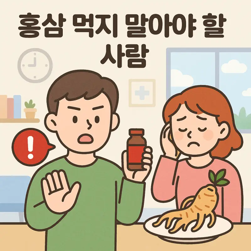 홍삼먹지말아야할사람의 주의사항과 부작용을 안내하는 건강 정보 썸네일