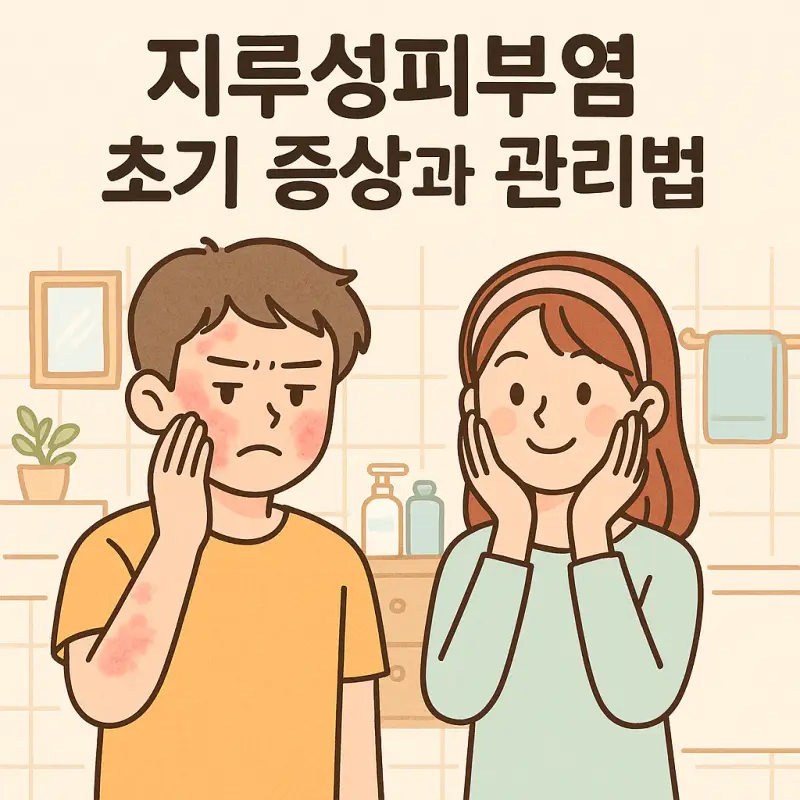 지루성피부염 초기 증상과 관리법을 설명하는 피부 건강 가이드 썸네일