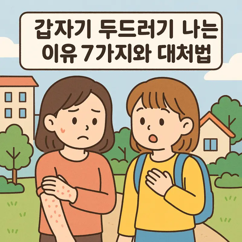 갑자기 두드러기 나는 이유 7가지와 대처법을 안내하는 건강 정보 썸네일