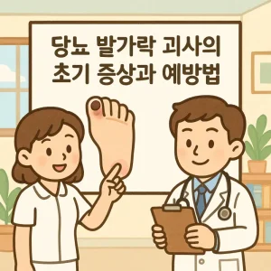 당뇨 발가락 괴사의 초기 증상과 예방법을 설명하는 의료 정보 썸네일