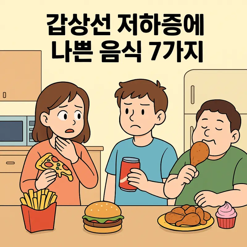 갑상선 저하증에 나쁜 음식 7가지 피해야 할 식품 완벽 가이드 1 갑상선 저하증에 나쁜 음식 7가지를 정리한 식이요법 가이드 이미지