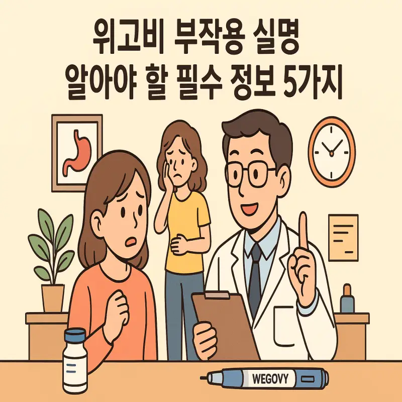 위고비 부작용 실명 위험성을 경고하는 의료 정보 썸네일 이미지