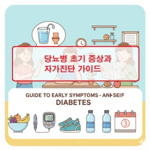 당뇨병 초기 증상을 체크리스트 형태로 정리한 건강 정보 썸네일