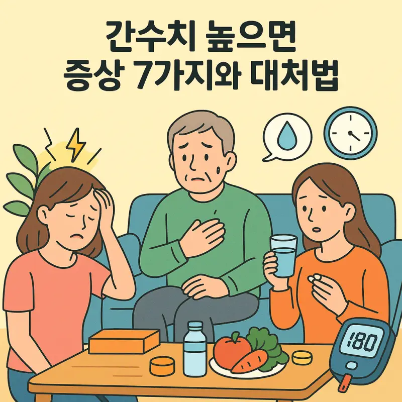 간수치 높으면 증상 7가지와 대처법을 설명하는 건강 정보 썸네일