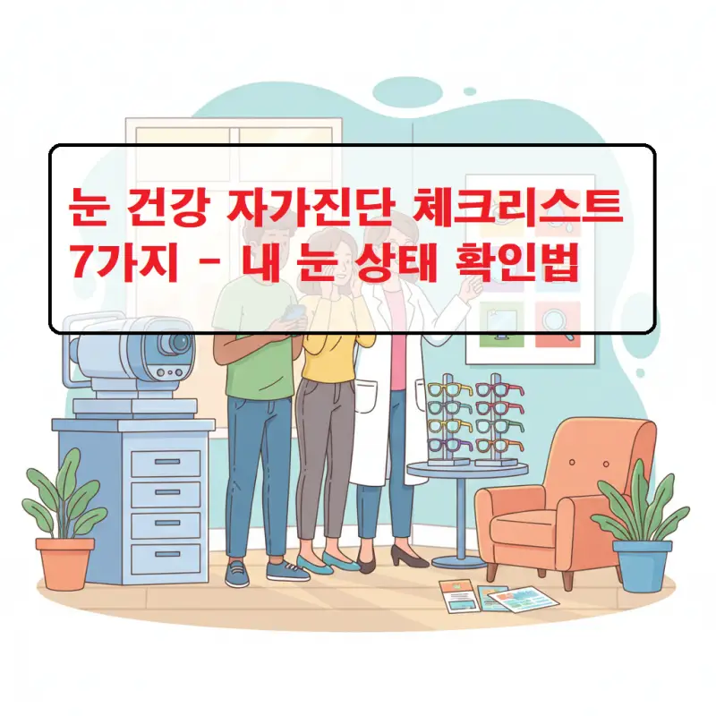 눈 건강 자가진단 체크리스트 7가지로 눈 상태를 확인하는 건강 정보 썸네일