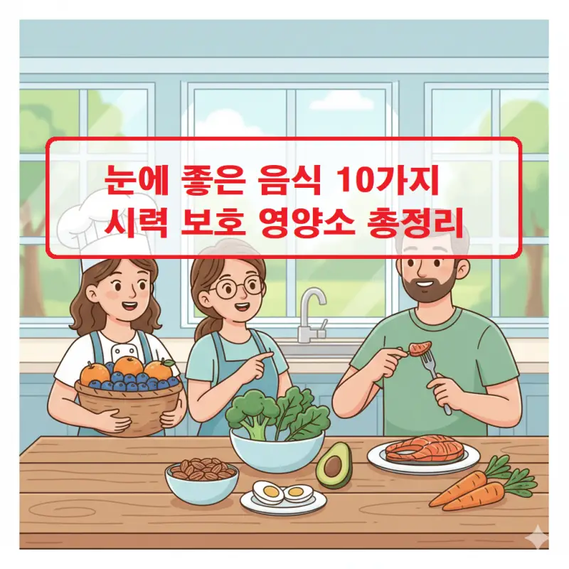 눈에 좋은 음식 10가지와 시력 보호에 필요한 영양소를 정리한 건강 식단 가이드 썸네일