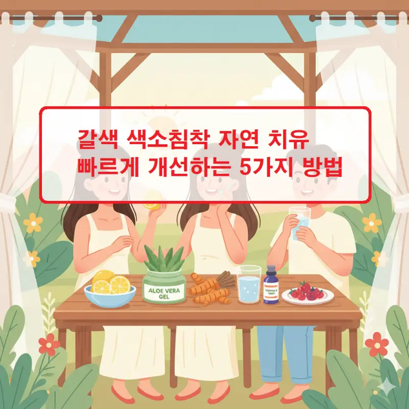 갈색 색소침착 자연 치유 방법을 안내하는 피부 관리 정보 썸네일