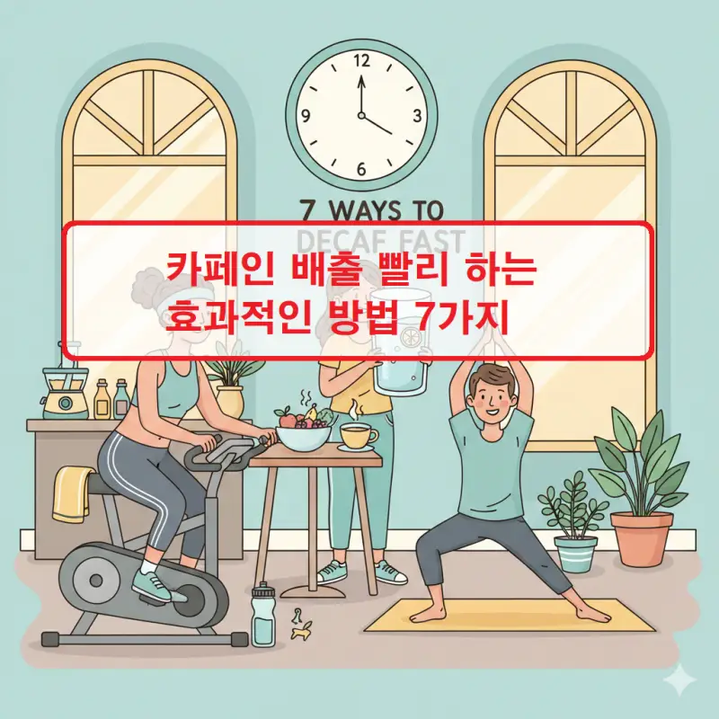 카페인 배출 빨리 하는 방법을 설명하는 건강 정보 썸네일