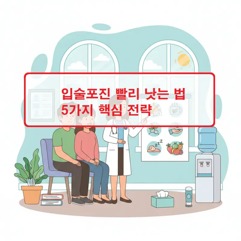 입술포진 빨리 낫는 법 5가지 핵심 전략 1 입술포진 빨리 낫는 법을 설명하는 5가지 치료 전략 안내 썸네일