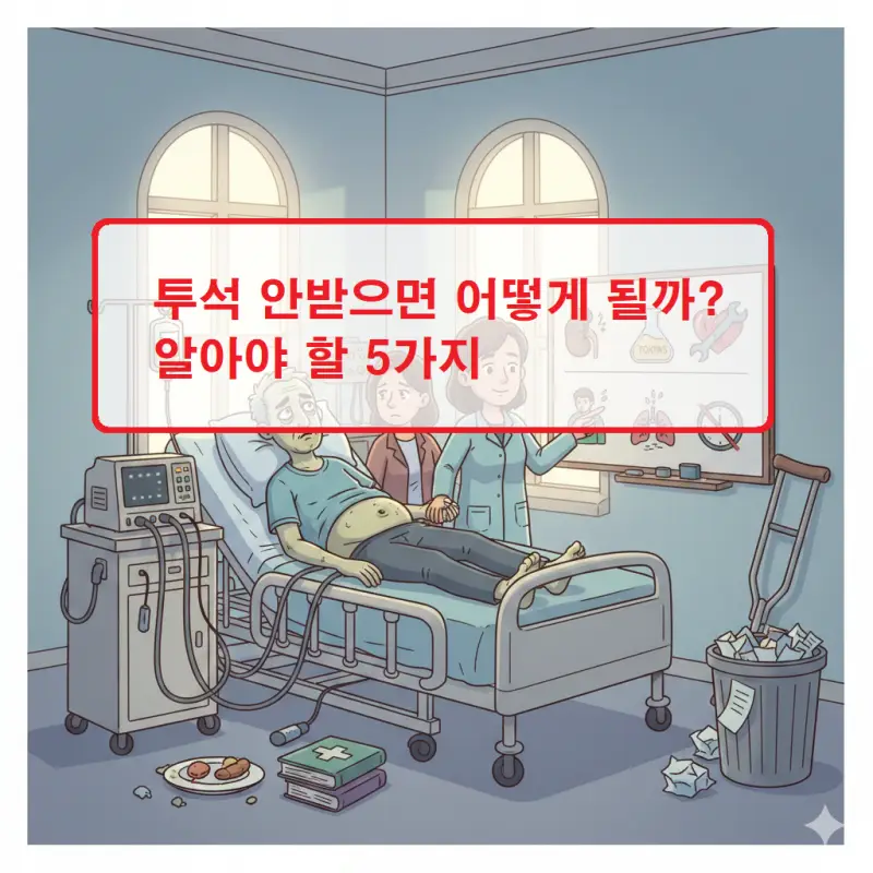 투석 안받으면 어떻게 될까? 알아야 할 5가지 1 투석 안받으면 신체에 미치는 영향을 설명하는 신장 건강 정보 썸네일