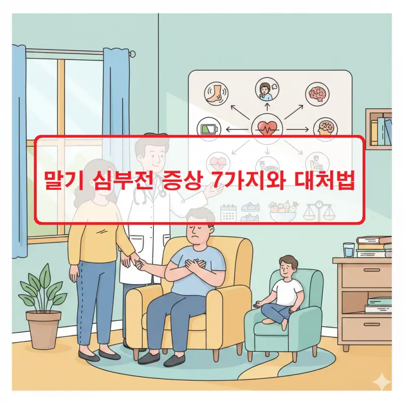 말기 심부전 증상 7가지를 설명하는 건강 정보 썸네일