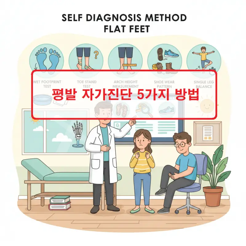 평발 자가진단 5가지 방법을 알려주는 발 건강 체크 가이드 썸네일
