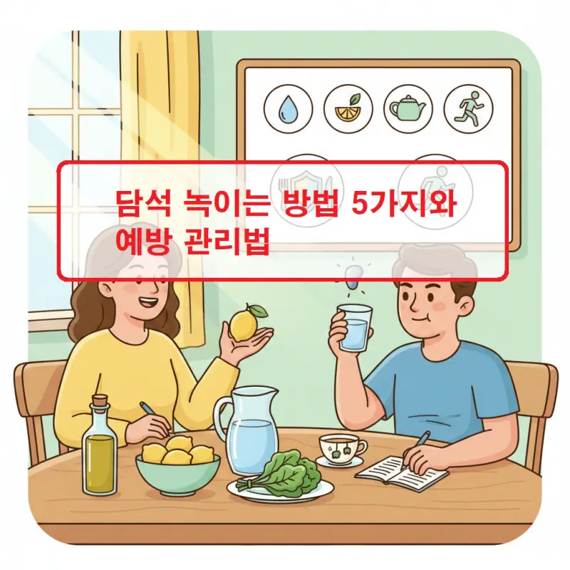 담석 녹이는 방법 5가지와 식이요법을 설명하는 건강 정보 썸네일