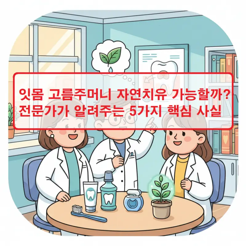 잇몸 고름주머니 자연치유 가능성과 치료 방법을 설명하는 치과 건강 정보 썸네일