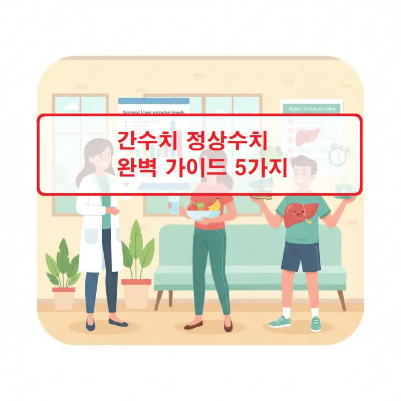 간수치 정상수치 범위와 건강 관리 방법을 안내하는 의료 정보 썸네일