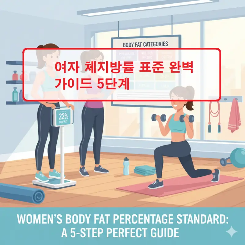 여자 체지방률 표준 범위와 건강 관리 방법을 설명하는 건강 정보 썸네일