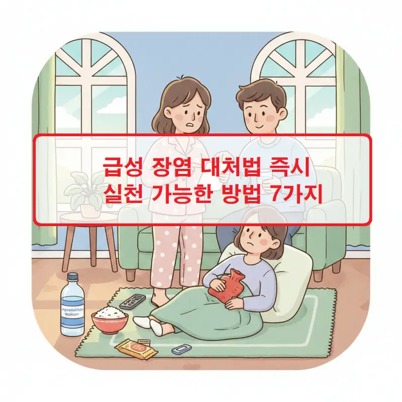 급성 장염 대처법 7가지를 소개하는 건강 정보 썸네일