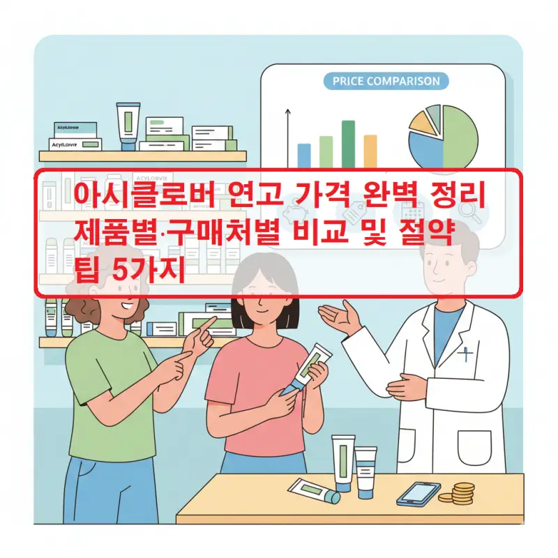 아시클로버 연고 가격을 제품별·구매처별로 비교한 가격 정보 가이드 썸네일