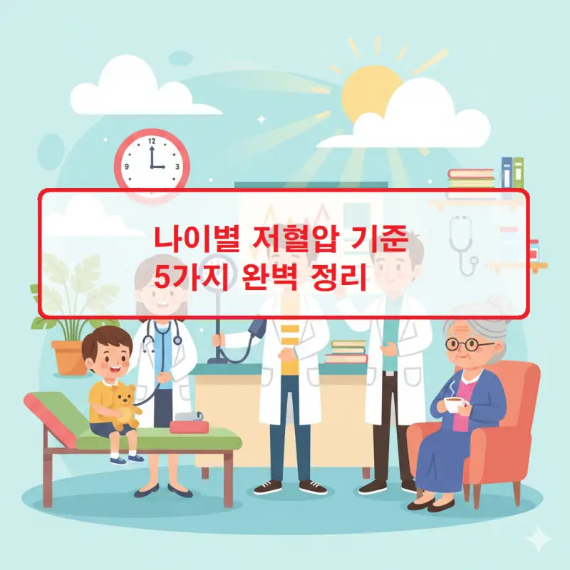 나이별 저혈압 기준 5가지 완벽 정리 1 나이별 저혈압 기준과 연령대별 저혈압 진단 수치를 안내하는 건강 정보 썸네일