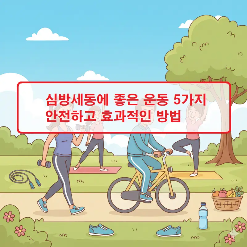 심방세동에 좋은 운동 5가지를 소개하는 건강 정보 썸네일