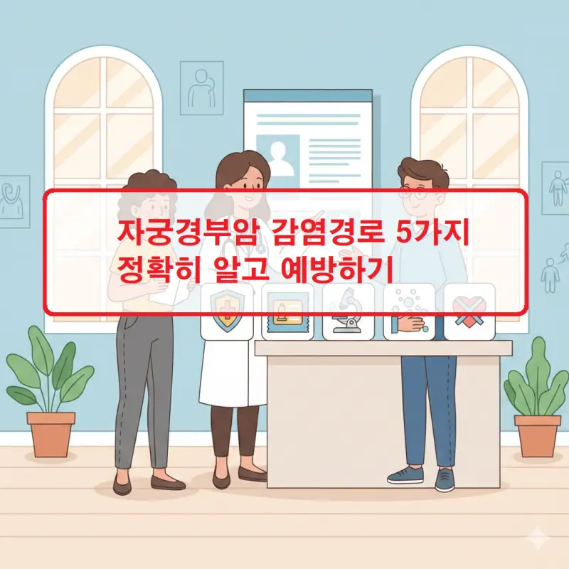 자궁경부암 감염경로와 예방법을 설명하는 여성 건강정보 썸네일