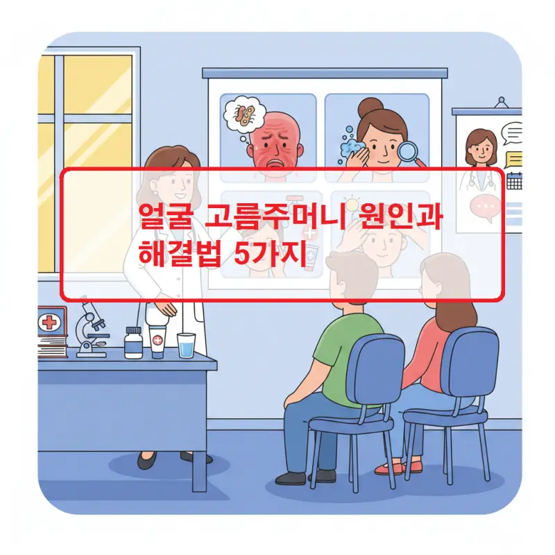 얼굴 고름주머니가 생기는 원인과 해결 방법 5가지를 안내하는 피부 건강 정보 썸네일