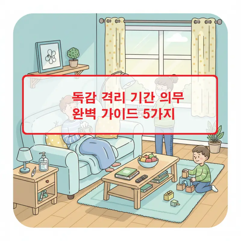 독감 격리 기간 의무 사항을 안내하는 감염 관리 가이드 썸네일