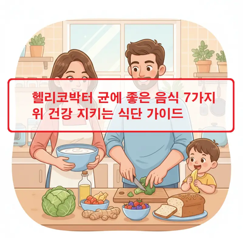 헬리코박터 균에 좋은 음식 7가지를 소개하는 위 건강 식단 가이드 썸네일