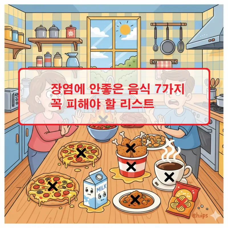 장염에 안좋은 음식 7가지를 정리한 건강 정보 썸네일