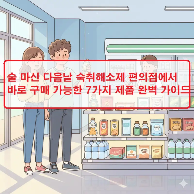 술 마신 다음날 숙취해소제 편의점에서 구매 가능한 7가지 제품을 소개하는 가이드 썸네일