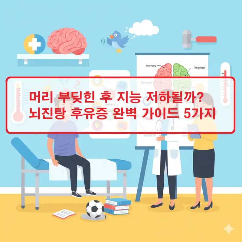 머리 부딪힌 후 지능 변화와 뇌진탕 후유증을 설명하는 건강 정보 가이드 썸네일