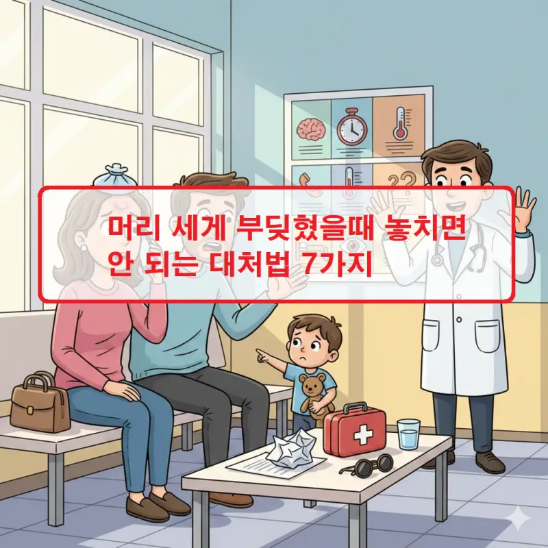 머리 세게 부딪혔을때 응급 대처법과 주의사항을 안내하는 건강정보 썸네일