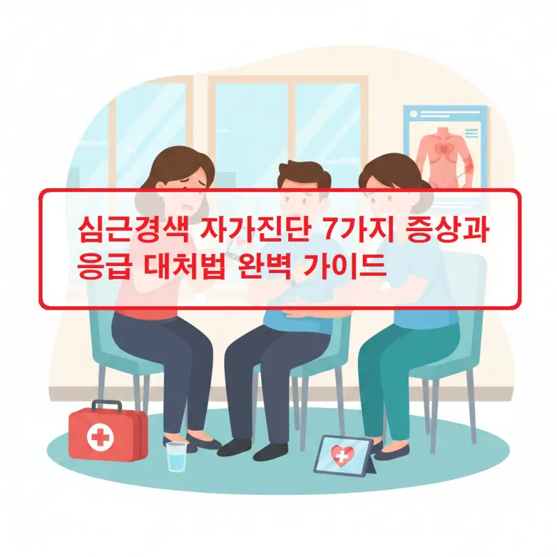 심근경색 자가진단 7가지 증상과 응급 대처법을 설명하는 건강 정보 썸네일