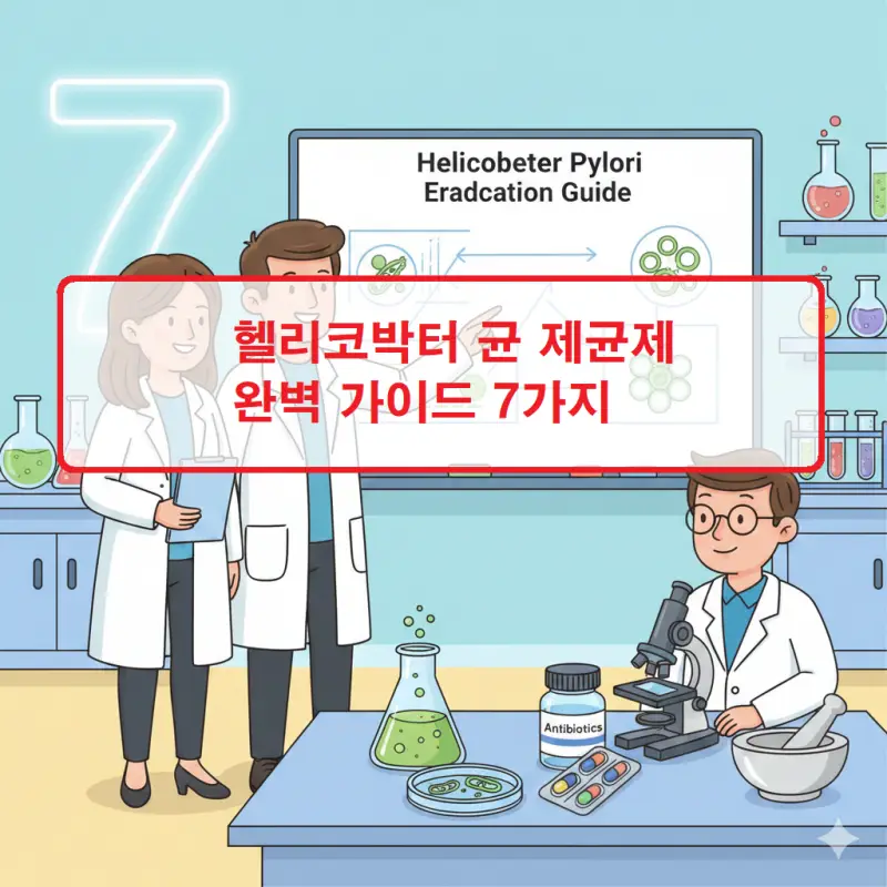 헬리코박터 균 제균제에 대한 완벽 가이드를 설명하는 의료 정보 썸네일