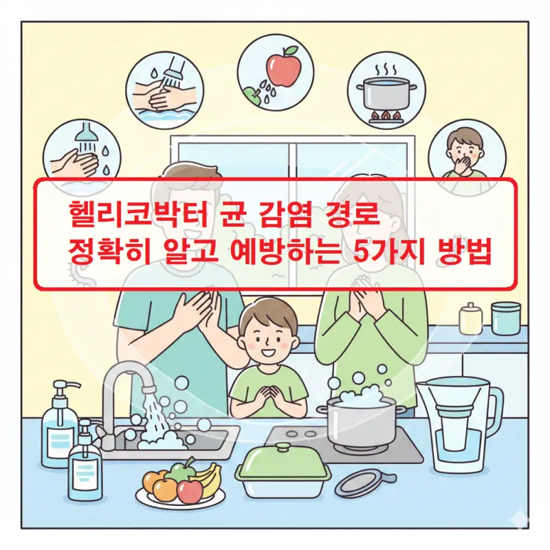 헬리코박터 균 감염 경로와 예방 방법을 설명하는 건강 정보 가이드 썸네일