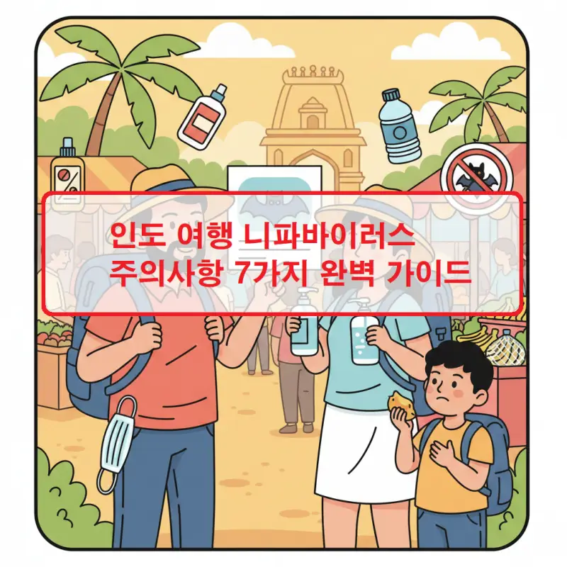 인도 여행 니파바이러스 주의사항을 안내하는 여행 안전 정보 썸네일