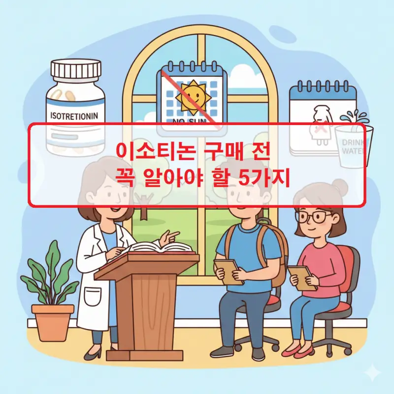 이소티논 구매 전 반드시 확인해야 할 5가지 핵심 정보를 안내하는 여드름 치료 정보 썸네일